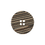 Multicolored Brown 4-Hole Plastic Button - 34L/21.5mm