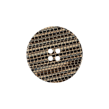 Multicolored Brown 4-Hole Plastic Button - 34L/21.5mm