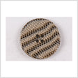 Plastic 4-Hole Button - 40L/25.5mm - Beige and Brown Waves and Bricks