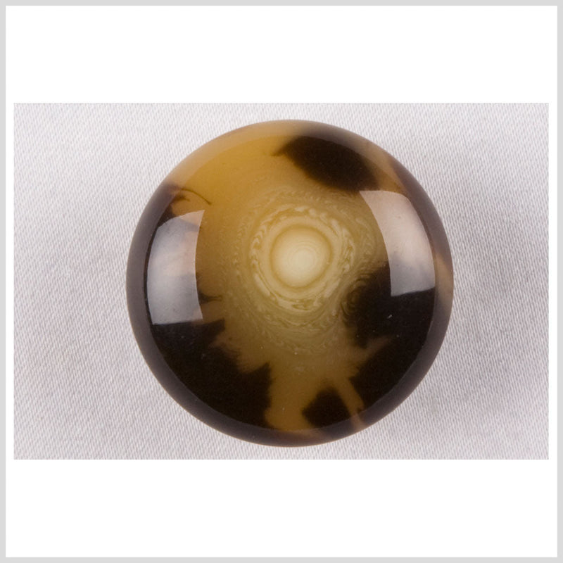 Plastic Shank Back Button - 36L/23mm - Tan and Brown Tortoiseshell