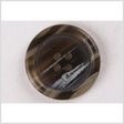 Plastic 4-Hole Button - 50L/32mm - Dark Brown, Stone and White Striated Rolled Rim