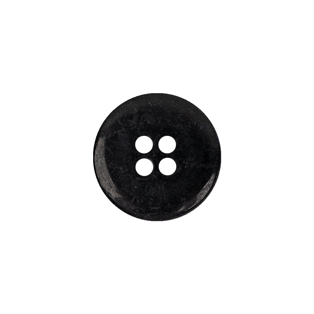 Gold and Black Narrow Rim 4-Hole Blazer Button - 25L/16mm