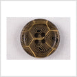 Gold and Black Narrow Rim 4-Hole Blazer Button - 36L/23mm
