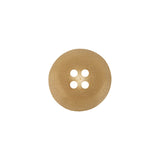 Horn 4-Hole Blazer Button - 24L/15mm - Beige Narrow Rim