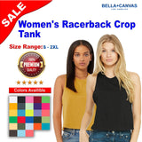 BELLA + CANVAS® Women's Racerback Crew Neck Crop Tank Top