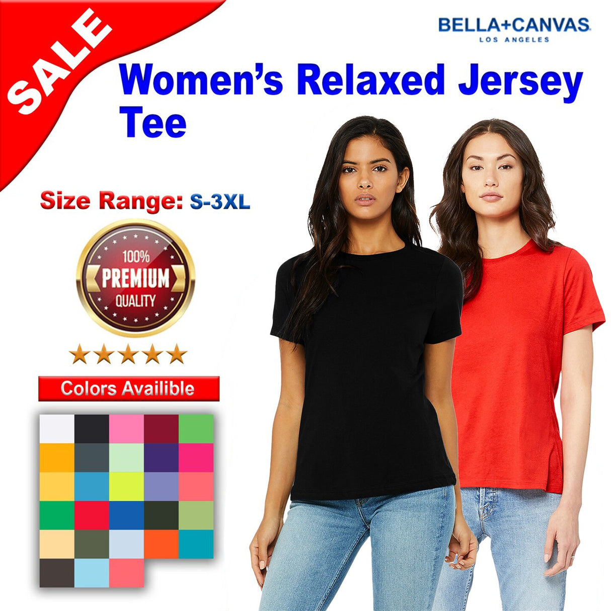 BELLA + CANVAS® Women’s Relaxed Jersey Crewneck Short Sleeve Tee