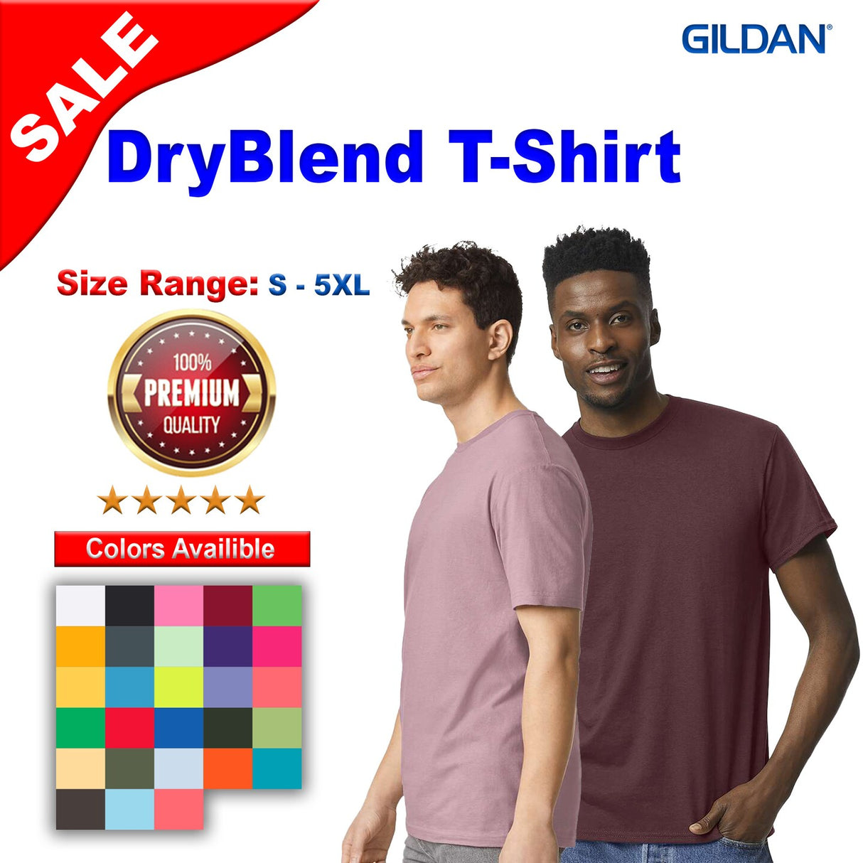 Gildan® DryBlend Crewneck Short Sleeve T-Shirt