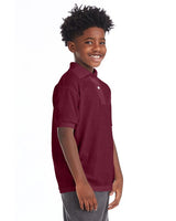 Hanes® Youth EcoSmart Jersey Knit Short Sleeve Collared Polo