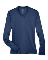 Team 365® V Neck Ladies Zone Performance Long Sleeve T-Shirt