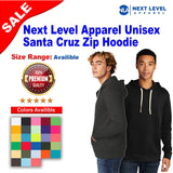 Next Level® Unisex Santa Cruz Zip Long Sleeve Hoodie