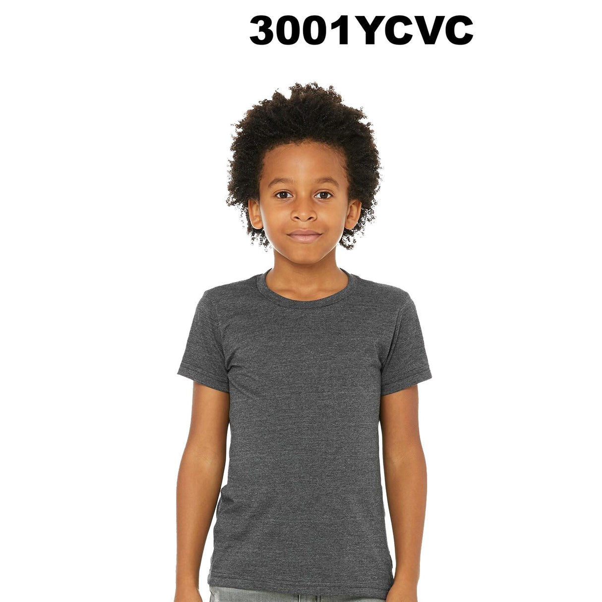 BELLA + CANVAS® Youth CVC Jersey Crew Neck Tee - 3001YCVC