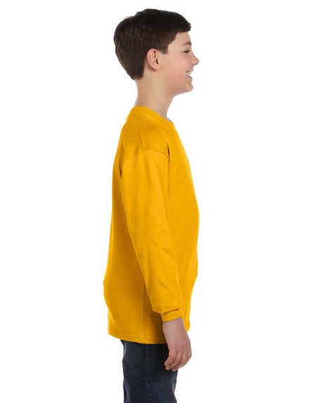 Gildan Heavy Cotton Youth Crew-Neck Long Sleeve T-Shirt