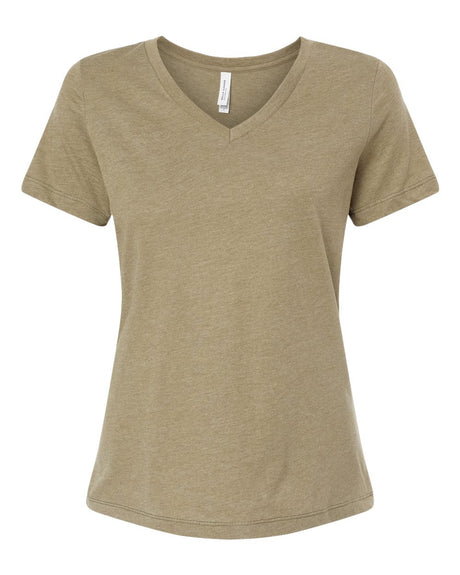 BELLA + CANVAS® Women's Relaxed Heather CVC V-Neck Short Sleeve T-Shirt - 6405CVC