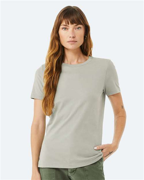 BELLA + CANVAS Women’s Relaxed Jersey Crewneck Short Sleeve Tee in Charity Pink