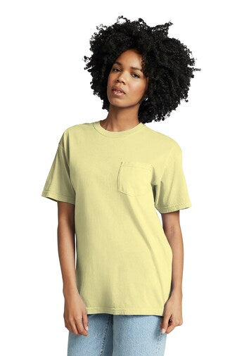 Comfort Colors® Garment-Dyed Heavyweight Crewneck Short Sleeve Pocket T-Shirt
