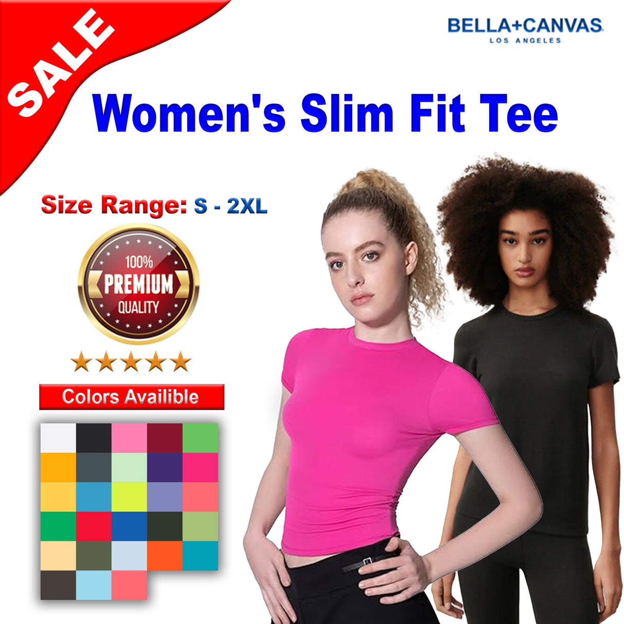 BELLA + CANVAS® Women's Short Sleeve Crewneck Slim Fit Tee
