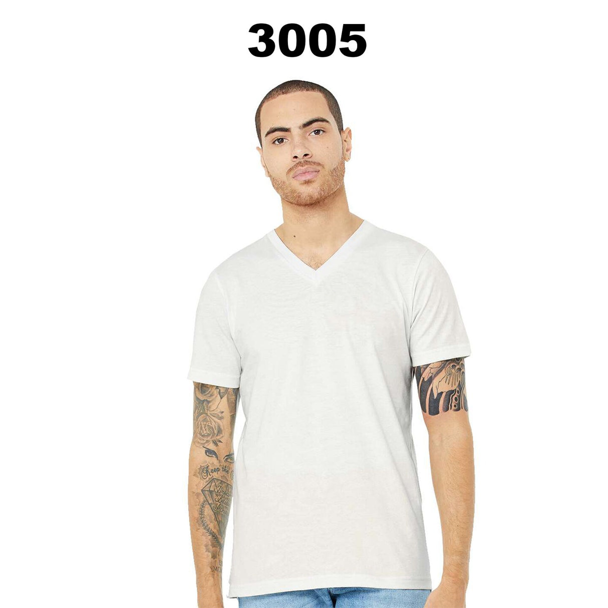 BELLA + CANVAS® V Neck Short Sleeve Jersey T-Shirt