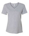 BELLA + CANVAS® Women's Relaxed Heather CVC V-Neck Short Sleeve T-Shirt - 6405CVC