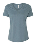BELLA + CANVAS® Women's Relaxed Heather CVC V-Neck Short Sleeve T-Shirt - 6405CVC