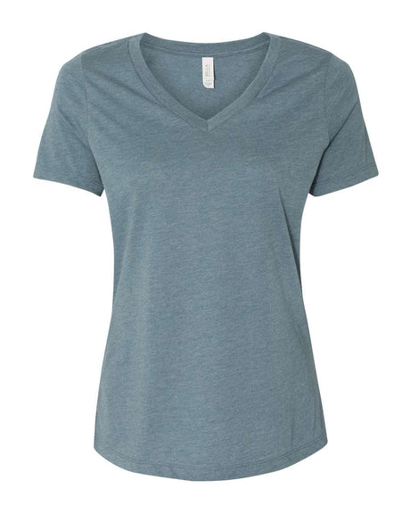 BELLA + CANVAS® Women's Relaxed Heather CVC V-Neck Short Sleeve T-Shirt - 6405CVC