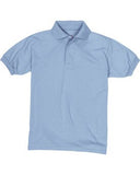Hanes® Youth EcoSmart Jersey Knit Short Sleeve Collared Polo