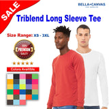 BELLA + CANVAS® Unisex Triblend Long Sleeve Crewneck Tee
