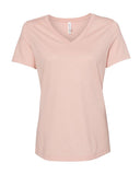 BELLA + CANVAS® Women's Relaxed Heather CVC V-Neck Short Sleeve T-Shirt - 6405CVC