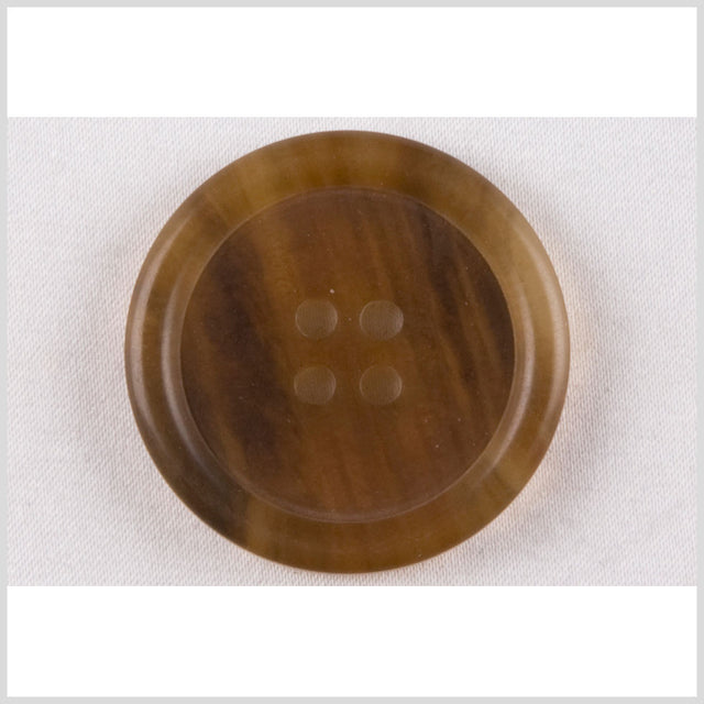 Plastic 4-Hole Button - 50L/32mm - Golden Brown Subtle Swirls