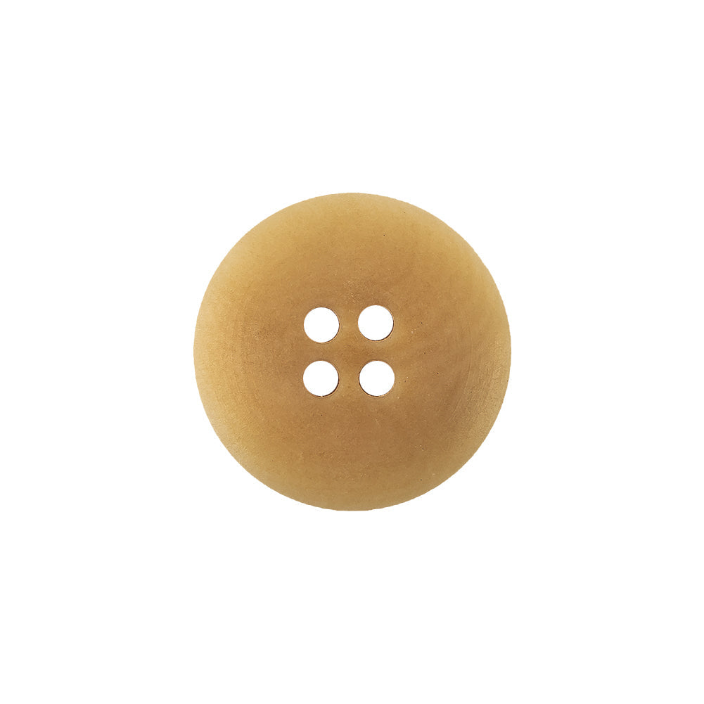 Ivory and Brown Two-Tone 4-Hole Plastic Button - 30L/19mm