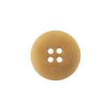 Ivory and Brown Two-Tone 4-Hole Plastic Button - 30L/19mm