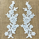Beaded Floral Lace Applique