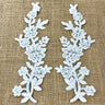 Beaded Floral Lace Applique
