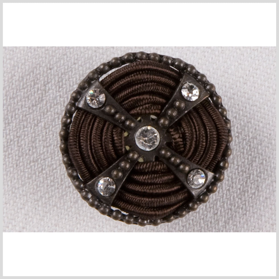 Brass andBrown Metal Button - 40L/25.5mm