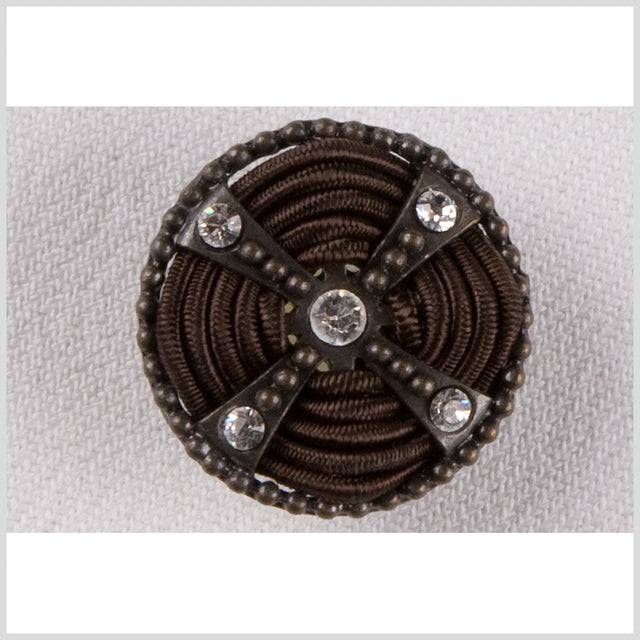 Brass andBrown Metal Button - 40L/25.5mm