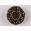 Metal Shank Back Button - 36L/23mm - Antique Brass Leaves and Ropes