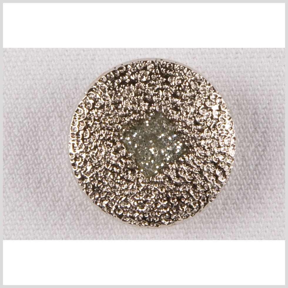 Silver Tactile Shank-Back Metal Coat Button - 36L/23mm