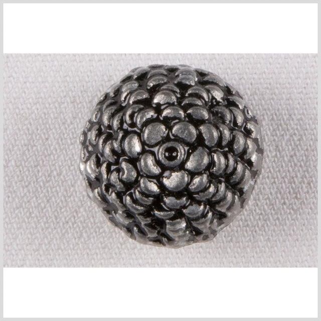 Silver Metal Coat Button - 34L/21.5mm