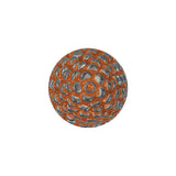 Silver and Orange Metal Acorn-Top Shank Back Coat Button - 30L/19mm