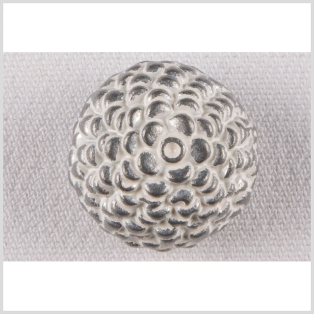 Silver Metal Coat Button - 34L/21.5mm