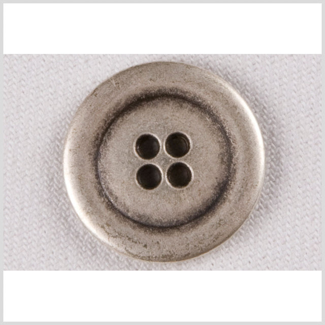 Silver Metal Coat Button - 36L/23mm
