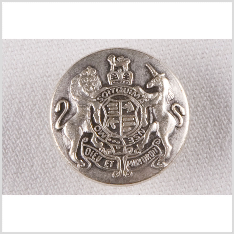 Silver Metal Coat Button - 33L/21mm