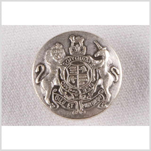 Silver Metal Coat Button - 33L/21mm