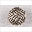 Silver Metal Coat Button - 24L/15mm