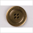Metal 4-Hole Coat Button - 44L/28mm - Brass Raised Center