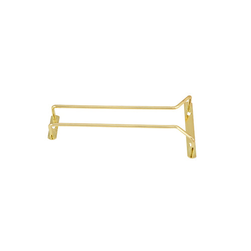 Winco Wire Glass Hanger/Holder Rack, Brass Plated, 10"