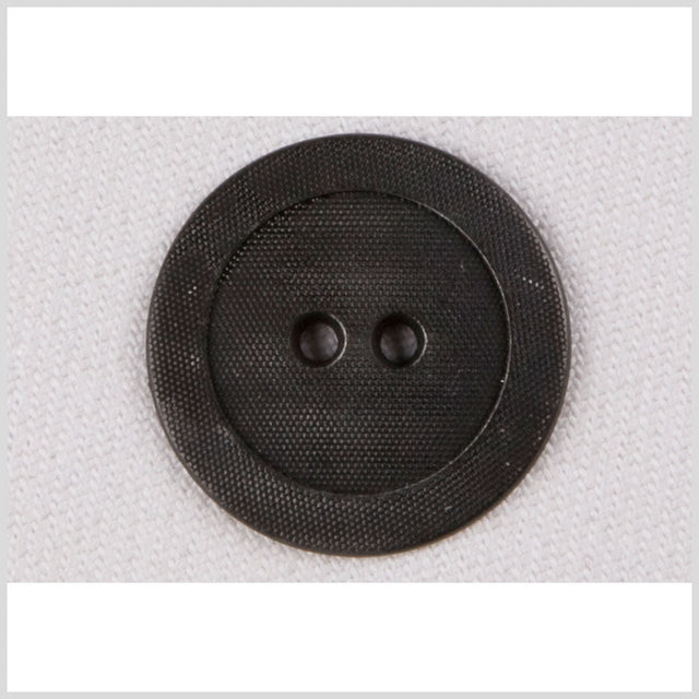 Metal 2-Hole Button - 40L/25.5mm - Gunmetal Dotted Texture