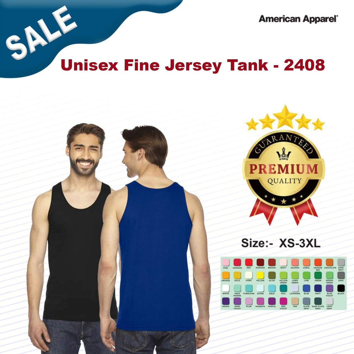 American Apparel® Unisex Fine Jersey Tank - 2408