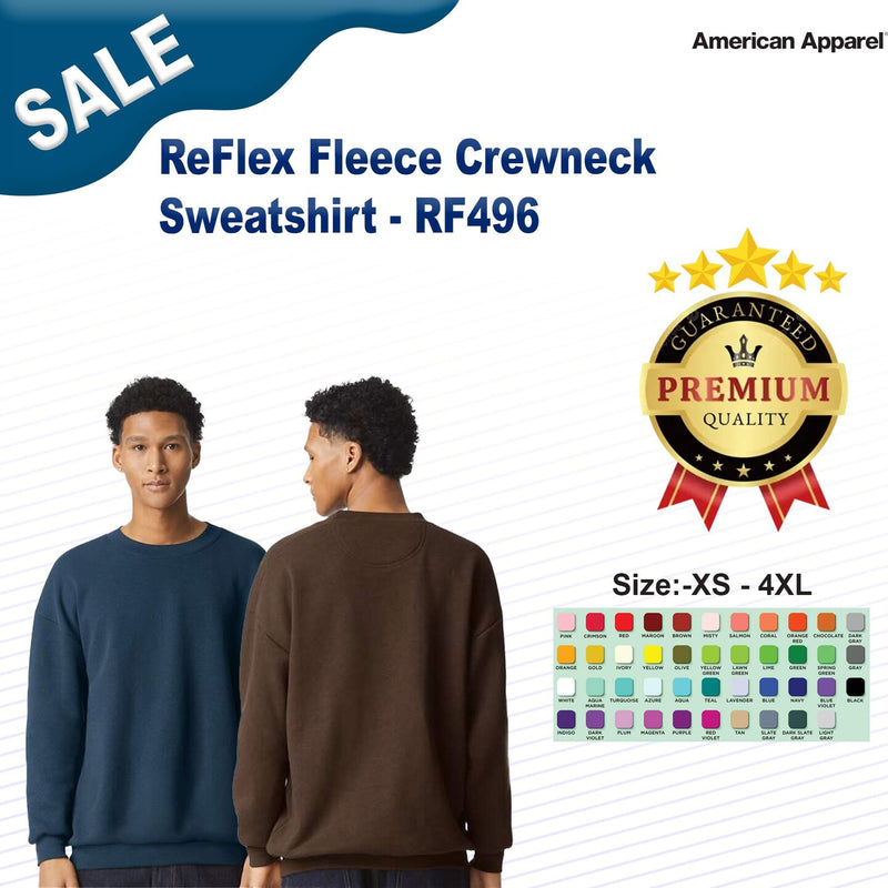 American Apparel® ReFlex Fleece Crewneck Sweatshirt