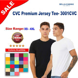 BELLA + CANVAS® CVC Premium Crewneck Short Sleeve Jersey Tee