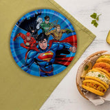 8 Count Justice League DC Comics Paper Dessert Plates Superhero Birthday Party 7 Inch